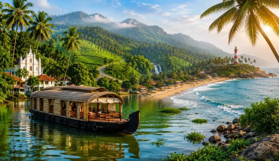 Munnar thekkady Alleppey Kovalam tour package